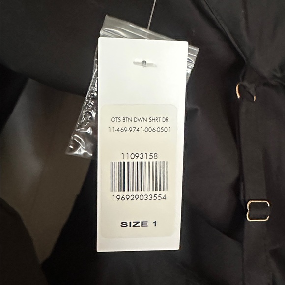 FASHION TO FIGURE Sara Off-The-Shoulder Shirt Dress BLACK 1X NEW - Picture 7 of 9